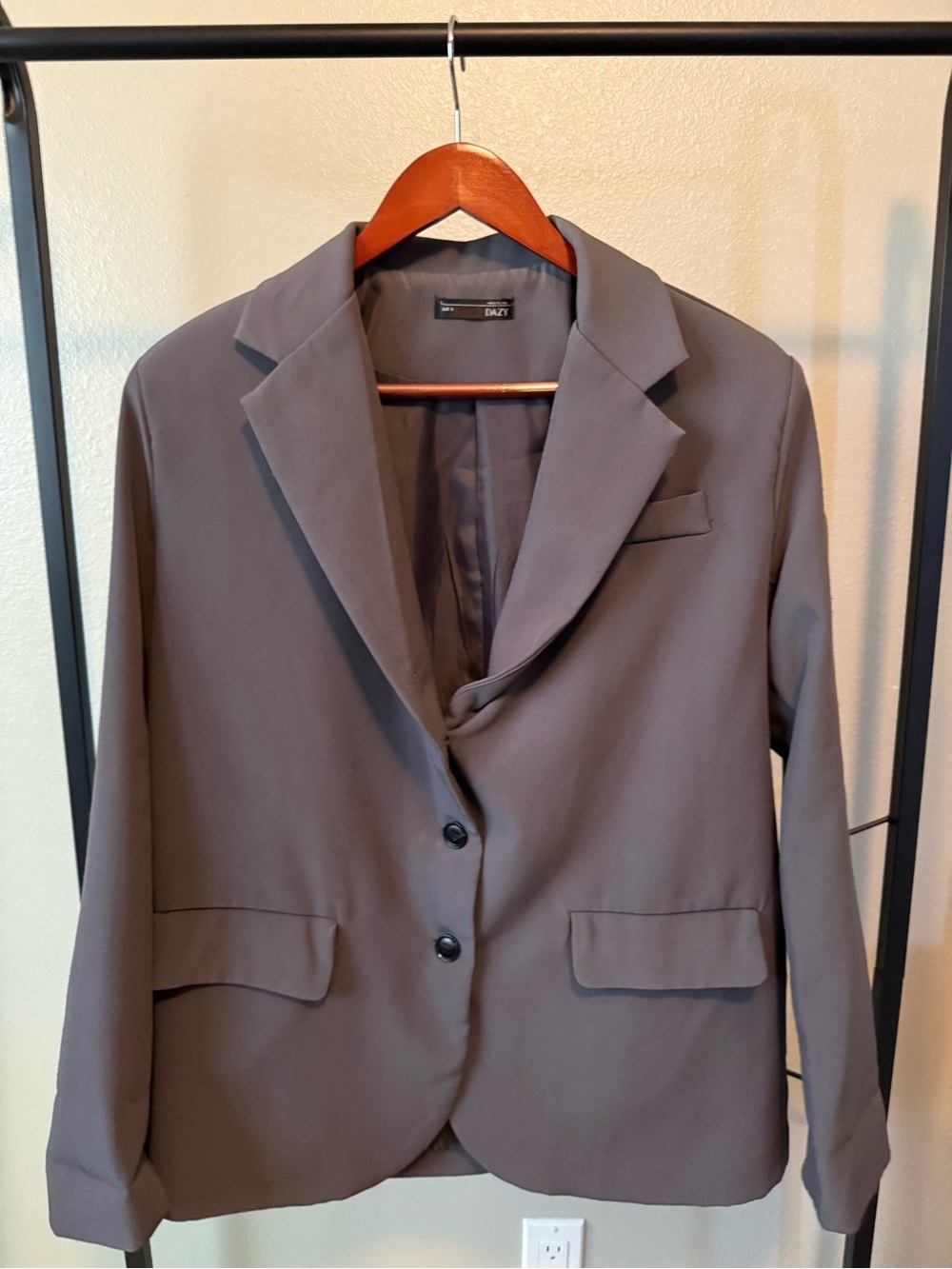 Women's Grey Oversized Blazer